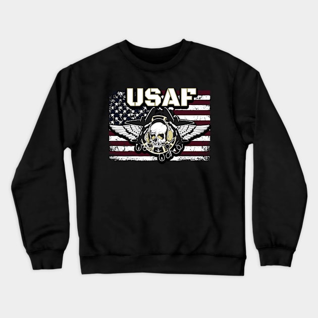 USAF Soldier Air Force Crewneck Sweatshirt by Foxxy Merch